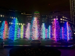 One of the 2018/19 Winter Lights exhibits on the Canary Wharf estate.